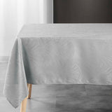 Lolly Grey – Damasttischdecke mit grafisch gewebtem Muster – 140 x 240 cm