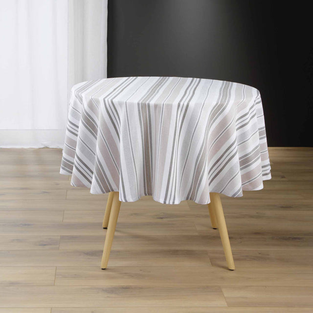 Melina Ø180 cm, runde Tischdecke aus recycelter Baumwolle