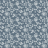 Milflores Staubblau – Abwaschbare Tischdecke mit kleinen Blumen, Tischdekoration
