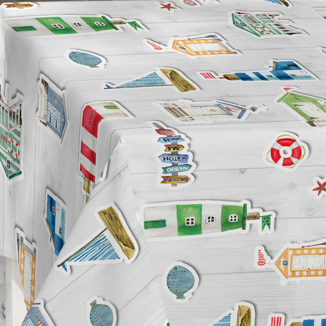 Moana – Abwaschbare Tischdecke mit maritimen Motiven, Ecke