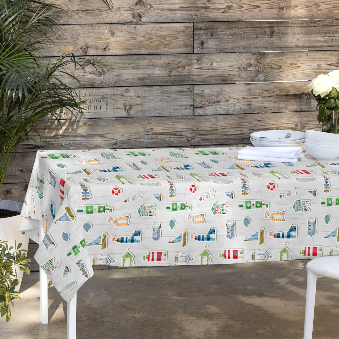Moana – Abwaschbare Tischdecke mit maritimen Motiven, Ambienteaufnahme