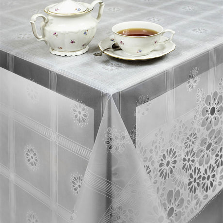 Moderne Blume – Tischfolie transparent mit Druck