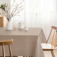 Nagore Beige – Abwaschbare Tischdecke mit klassischem Fischgrätmuster, Ecke