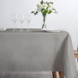 Nagore Gris – Abwaschbare Tischdecke mit klassischem Fischgrätmuster, Seite