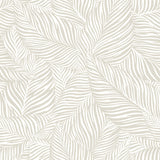 Nanda Beige – Abwaschbare Tischdecke mit sanften Palmblättern, Muster