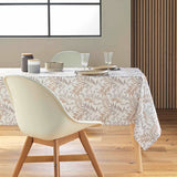 Nedelia Natural - 145 x 240 cm, rechteckige Tischdecke mit Blattmuster, Ambienteaufnahme
