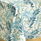 Nedelia Sage – 145 x 240 cm, rechteckige Tischdecke mit Blattmuster, Ecke
