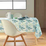 Nedelia Sage – 145 x 240 cm, rechteckige Tischdecke mit Blattmuster, Ambienteaufnahme