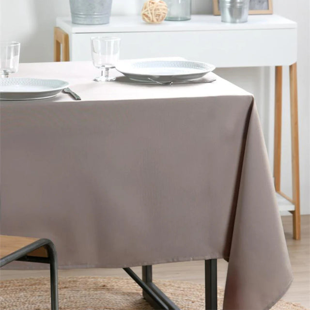 Nelson, einfarbige quadratische Tischdecke mit Fleckschutz 180 x 180 cm - Taupe