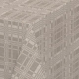 Nordfavn Adamascado Positivo Beige – Wachstuch Tischdecke mit Damastmuster, Ecke