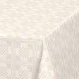 Nordfavn Adamascado Positivo Offwhite – Wachstuch Tischdecke mit klassischem Muster, Ecke