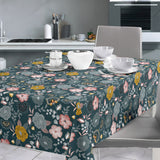 Nordfavn Chouchou Grün – Wachstuch Tischdecke mit dekorativem Blumenprint