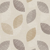 Nordfavn Cocoon Beige Wachstuch Tischdecke mit grafischem Blattmuster, Muster