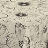 Nordfavn Cologne Beige - Wachstuch Tischdecke mit Linienblume in Leinenoptik, Ecke