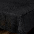 Nordfavn Elegant Black Onyx – Extra starke schwarze Wachstuch Tischdecke mit schön geprägtem Effekt, Ecke