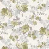 Nordfavn Elisabeth Grün - Wachstuch Tischdecke mit klassischem Blumenprint, Muster