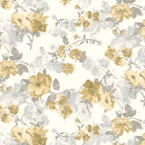 Nordfavn Elisabeth Gelb - Wachstuch Tischdecke mit romantischem Blumenprint, Muster