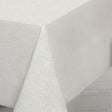 Nordfavn Fine Texture Snow – Leicht geprägte Wachstuch Tischdecke mit feiner Leinenoptik, Ambiente