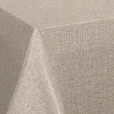 Nordfavn Fine Weave Linen – Geprägte Wachstuch Tischdecke mit dezenter Textiloptik, Ecke