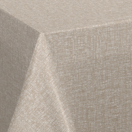 Nordfavn Fine Weave Linen – Geprägte Wachstuch Tischdecke mit dezenter Textiloptik, Ecke