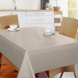 Nordfavn Fine Weave Linen – Geprägte Wachstuch Tischdecke mit dezenter Textiloptik, Ambiente