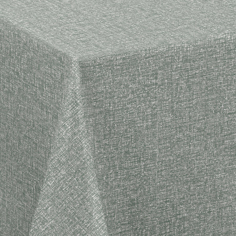 Nordfavn Fine Weave Moss – Geprägte Wachstuch Tischdecke mit dezenter Textiloptik, Ecke