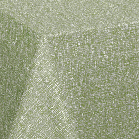 Nordfavn Fine Weave Olive – Geprägte Wachstuch Tischdecke mit dezenter Textiloptik, Ecke