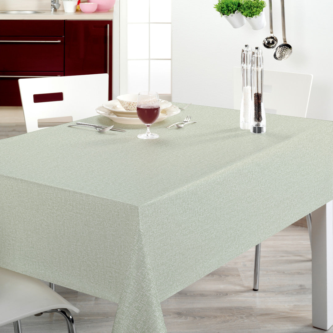 Nordfavn Fine Weave Sage – Glatte Wachstuch Tischdecke mit dezenter Textiloptik, Ambiente