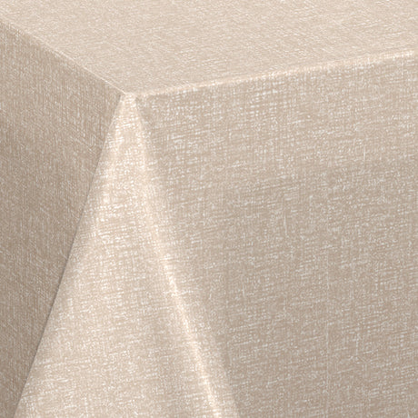 Nordfavn Fine Weave Sand – Glatte Wachstuch Tischdecke mit dezenter Textiloptik, Ecke