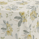 Nordfavn Fruehling Gelb - Wachstuch Tischdecke mit elegantem Blumenprint, Ecke