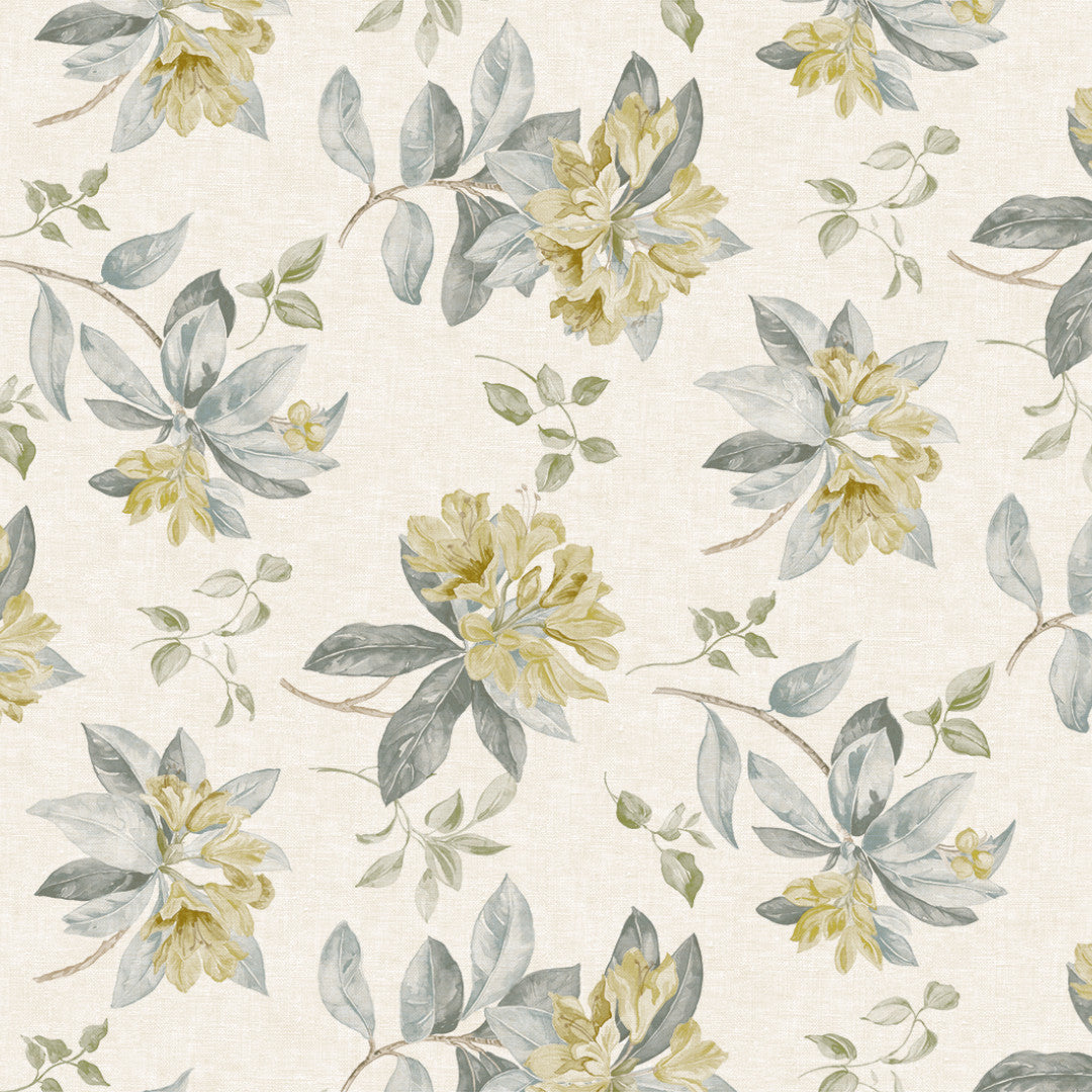 Nordfavn Fruehling Gelb - Wachstuch Tischdecke mit elegantem Blumenprint, Muster