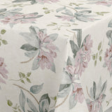 Nordfavn Fruehling Rosa - Wachstuch Tischdecke mit zartem Blumenprint, Ecke