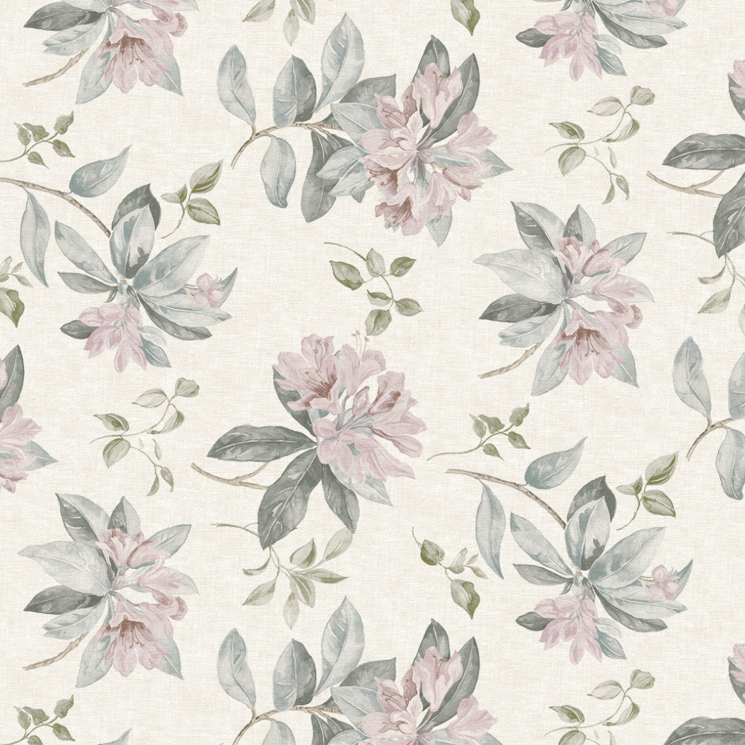 Nordfavn Fruehling Rosa - Wachstuch Tischdecke mit zartem Blumenprint, Muster