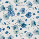 Nordfavn Gerbera Blau – Wachstuch Tischdecke mit Blumenprint in Blautönen, Muster