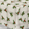 Nordfavn Houx de Noël – Klassische Wachstuch Tischdecke für Weihnachten mit Stechpalme