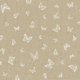 Nordfavn Mariposas Beige - Wachstuch Tischdecke mit Schmetterlingen, Muster