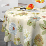 Nordfavn Meadow Bloom – Runde Wachstuch-Tischdecke mit stilisiertem Blumenmuster