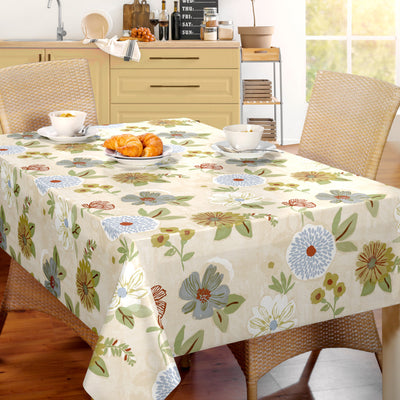 Nordfavn Meadow Bloom – Wachstuch Tischdecke mit stilisiertem Blumenmuster, Ambiente