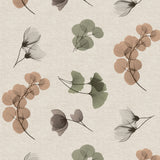 Nordfavn Organza Natur – Wachstuch Tischdecke mit leichtem Blumen- und Blattmuster, Ambiente