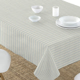 Nordfavn Pitiusa Meerblau – Abwaschbare Tischdecke mit kleinen Querstreifen, Tisch