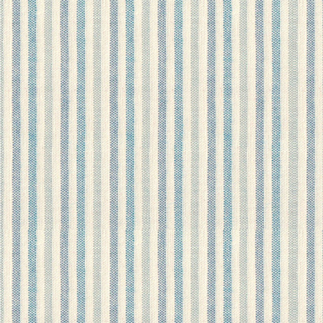 Nordfavn Pitiusa Meerblau – Abwaschbare Tischdecke mit kleinen Querstreifen