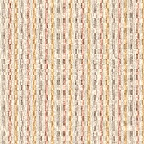 Nordfavn Pitiusa Sonnengelb und Terracotta – abwaschbare Tischdecke mit feinen Querstreifen