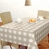 Nordfavn Royal Beige – Wachstuch Tischdecke in Beige mit Karomuster, Küche