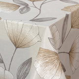 Nordfavn Shell Flower Beige – Wachstuch Tischdecke mit weichem botanischem Ausdruck, Ecke