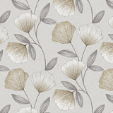 Nordfavn Shell Flower Beige – Wachstuch Tischdecke mit weichem botanischem Ausdruck, Muster
