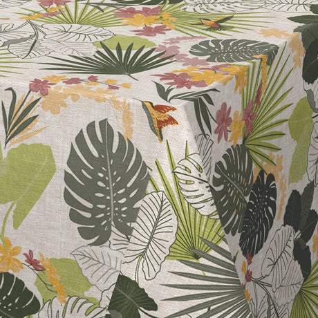 Nordfavn Tropical Kolibri – Wachstuch Tischdecke mit botanischem Muster, Ecke