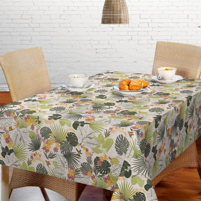 Nordfavn Tropical Kolibri – Wachstuch Tischdecke mit botanischem Muster, Ambiente