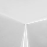 Nordfavn Uni Weiß - Einfarbige halbglänzende Wachstuch Tischdecke, Ecke