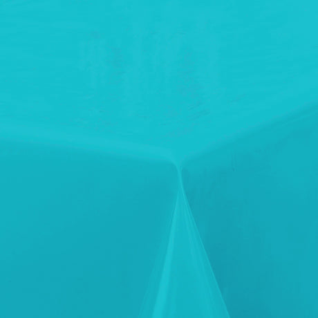 Nordfavn Uni Atoll Blau - Einfarbige, halbglänzende Wachstuch Tischdecke, Ecke