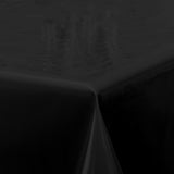 Nordfavn Uni Pirate Black - einfarbige, halbglänzende Wachstuch Tischdecke, Ecke